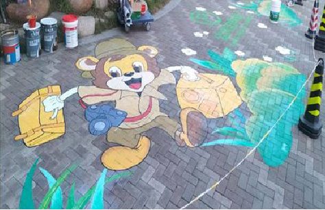 南京夏季画地面彩绘会遇到的问题