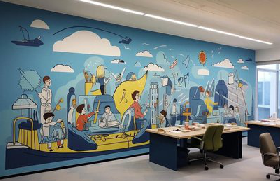 南京办公室墙绘的特点。